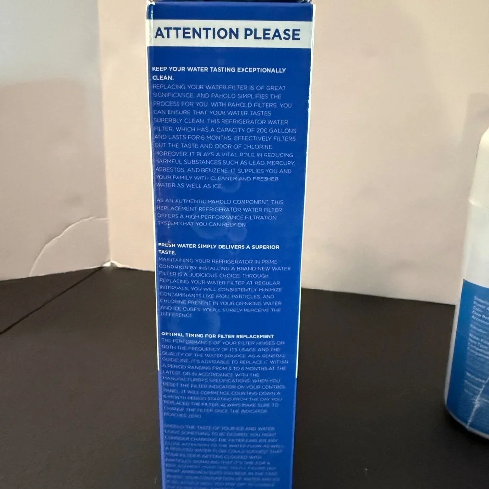 Pahold Filter 1 Refrigerator Water Filters 2 Pack New in Original Packaging